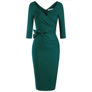 Retro V-Neck Sheath Dress NWT